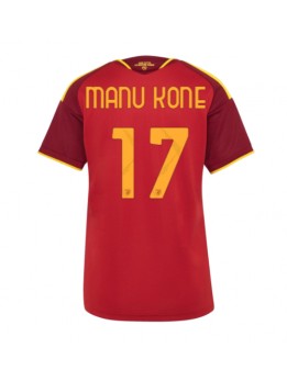 Ženski Nogometna dresi replika AS Roma Manu Kone #17 Domači 2026-27 Kratek rokav Ženski Nogometna dresi replika AS Roma Manu Kone #17 Domači 2026-27 Kratek rokav